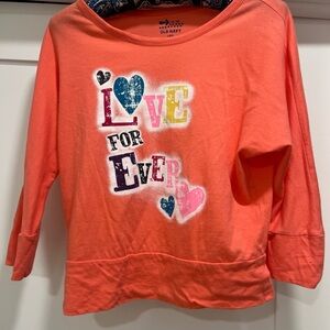 Old Navy Kids Coral/orange Love Graphic Tee